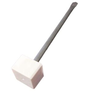Poly Cap Survey Peg 75mm x 75mm x 450mm WHITE (Pack of 10)